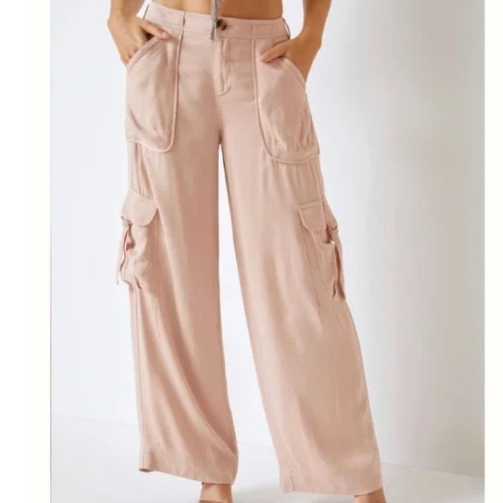 Anthropologie Wide Leg Cargo Pants 8 $138 NWT